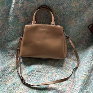 DKNY Tan Satchel Bag